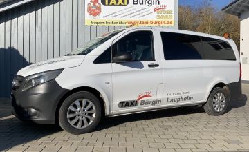 Taxi Laupheim und Biberach, Mercedes Vito, dass Taxi für bis zu 8 Fahrgäste und Gepäck